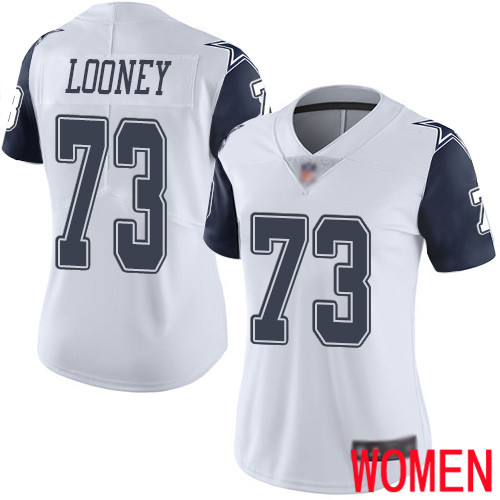 Women Dallas Cowboys Limited White Joe Looney #73 Rush Vapor Untouchable NFL Jersey->women nfl jersey->Women Jersey
